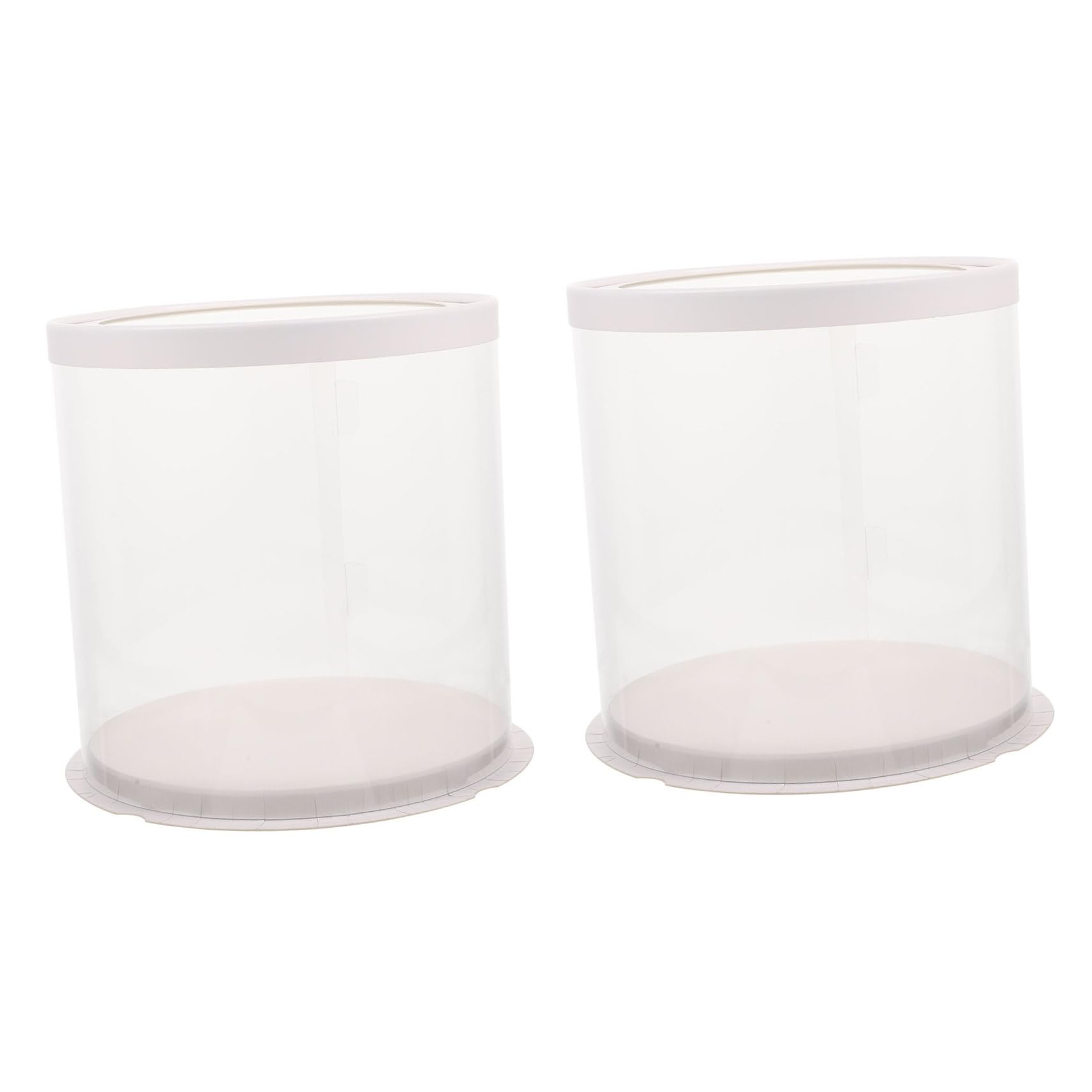 HAKIDZEL 2pcs Cake Box Portable Birthday Cake Carrier Transparent Lid for Storing and Transporting Desserts for Celebrations