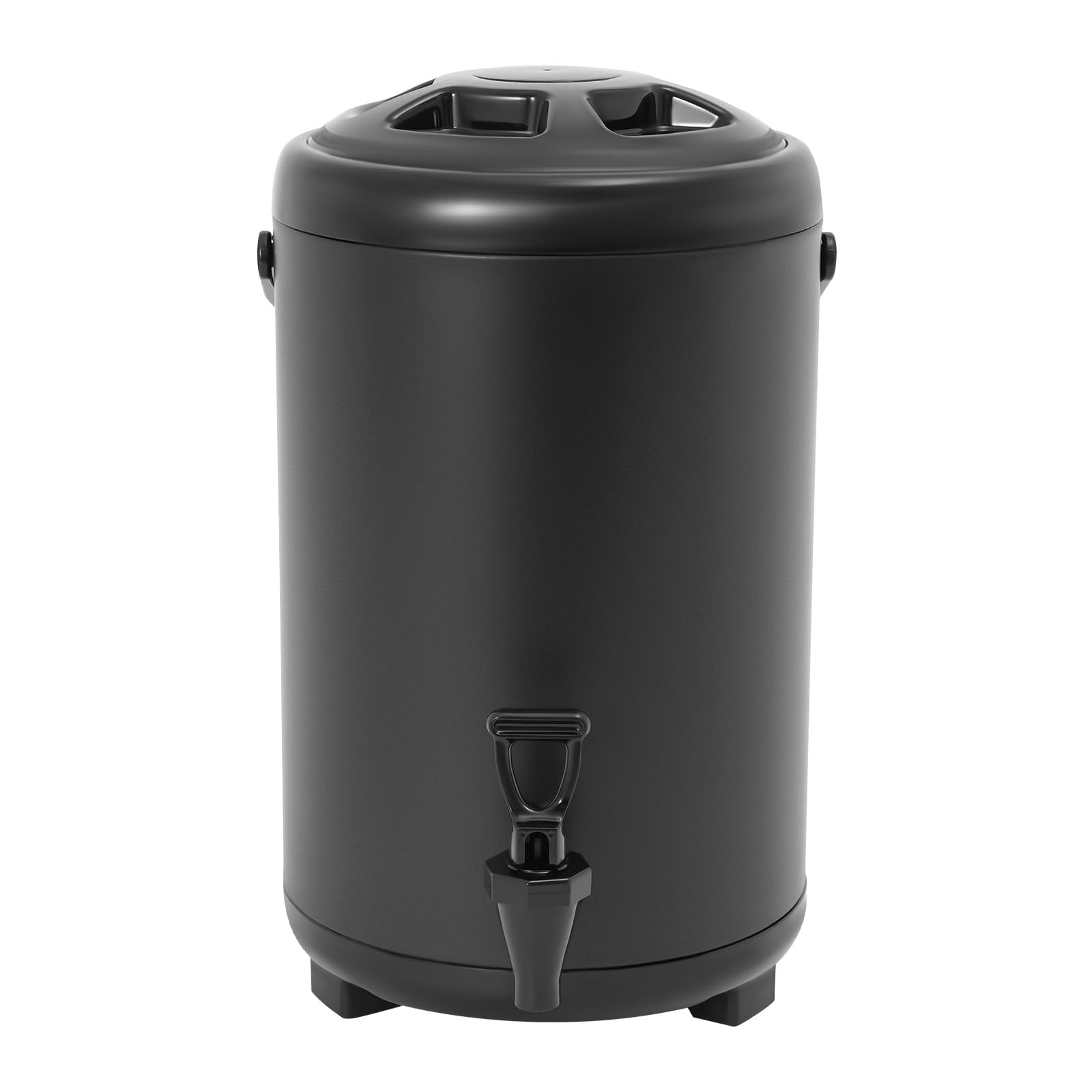 Dispenser di bevande in acciaio inox con 4-8 ore di ritenzione di caldo/freddo, dispenser per bevande da 10 l, dispenser di acqua calda e fredda, rubinetto a molla, supporto pieghevole per esterni