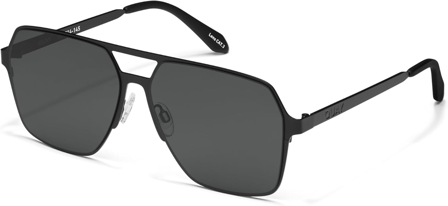 QUAY - Men's Sunglasses, Oversized Aviator Shades, UV Protected Lenses