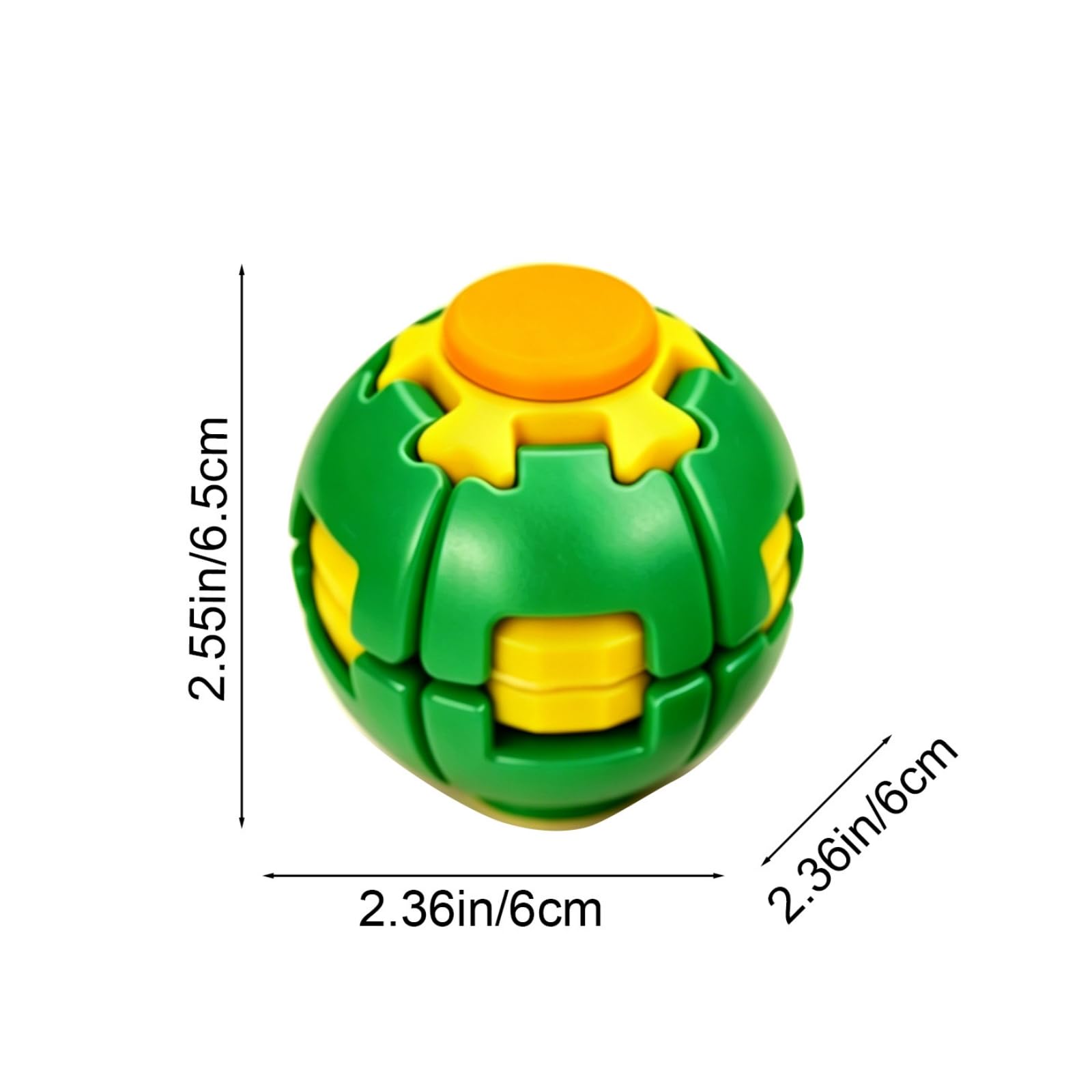 Push to Spin Fidget Stress Ball, 2 in 1 Press & Auto Rotate Decompression Toy, Dual Form Freely Switchable - Image 8