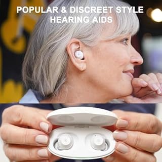 Ceretone OTC Hearing Aids Rechargeable for Seniors with Intricon® Digital Chip, Auto Turn On&Off, Noise Reduction, Ceretone Great Gift (Not Amplifiers), White
