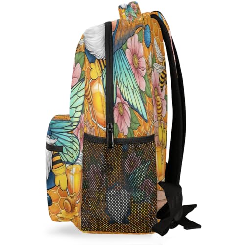 Mochila escolar de viaje gnomo de abeja para universidad 3