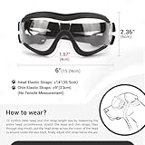 NAMSAN Sonnenbrillen für Hunde Einstellbar Hundebrille Wasserdicht Winddicht UV-Schutz Brille Hund für Mittel/Gross Hunde-Klar