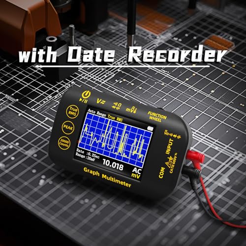 Image of BSIDE 20000 Counts Digital Multimeter Date Recorder, 1uV /1000V Photovoltaic /Miners Voltmeter Tester, TRMS with Rechargeable, Measures Capacitance Diode MAX /MIN /PEAK Voltage Temperature Ohm Continuity