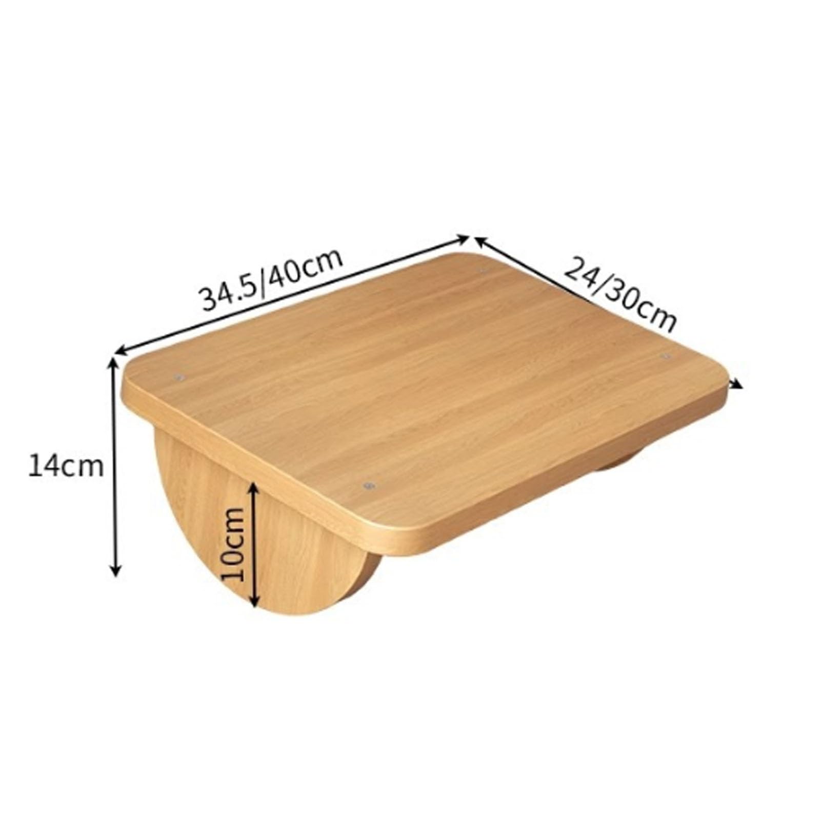 Reposapiés Mecedor Bajo Escritorio, Taburete de Madera - Alivia Presión y Mejora Postura, Ergronómico para Oficina y Hogar(30 * 24cm)
