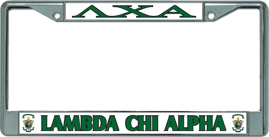 Lambda Chi Alpha Chrome License Plate Frame