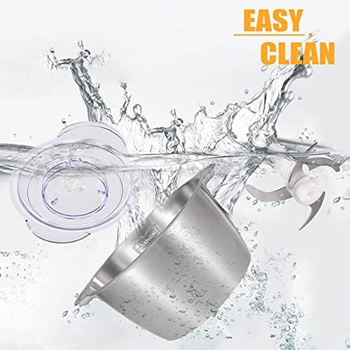 Food Processor and Blender, Home and Kitchen Food Meat Onion Chopper with 2 Speeds Control and Large SUS Bowl, 300W Electric Food Processors for Vegetable and Fruit, Easy to Clean