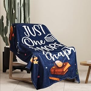 Book Lovers Gifts Teacher Appreciation Gifts for Women Book Lover Throw Blanket Reading Gifts Graduation Birthday Gifts for Women Men Daughter Friends Book Accessories 60 x50 Navy Blue