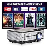 Portable Mini Projector 1080P Supported, Small Pocket Projector for Outdoor Movies/ Video Games, LED...