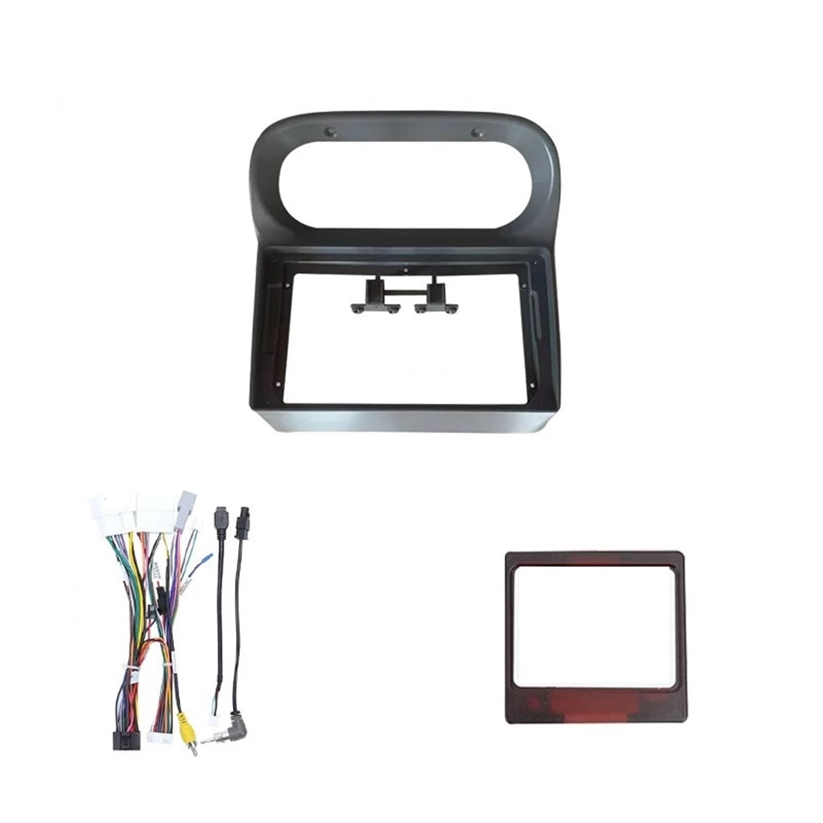 Autoradio Rahmen 9-calowy samochodowy odtwarzacz CD, DVD, radio, multimedia, wideo, MP5, audio, panel, rama, wiązka kabli, pasuje do Renault Twingo 2005-2013 Ramka do radia(Frame cable Canbus 1)