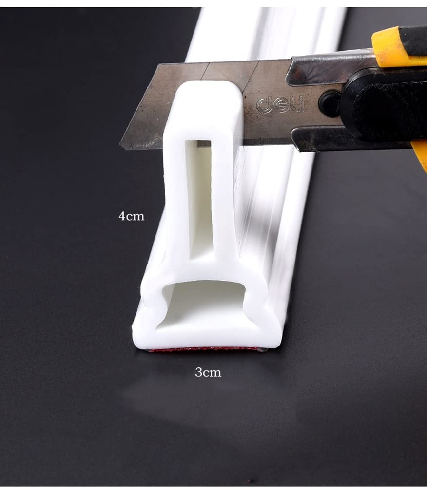 TapóN de Agua de Silicona Cinta Impermeable Plegable De Silicona, Barrera De Ducha Junta Puerta De Ducha Autoadhesiva Desagüe De Agua De La Junta Del Suelo Del Baño ( Color : Bianco , Size : 7m/275 in