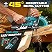Ecarke Cordless&Brushless Jig Saw Compatible With Makita 18V Battery, 3800RPM, 7 Speeds Dial Control, Free-Tool ±45° Bevel Cuts, 4 Orbital Action, Dust Blows and 6 Blades For Cutting (Only Tool)