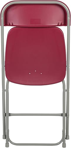 Miniatura 14 de Flash Furniture Hercules Series - Silla plegable de plástico, color rojo, paquete de 6, capacidad de peso de 650 libras, cómoda silla para eventos,