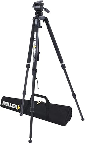 Miller Air Fluid Head con trípode de fibra de carbono de 3 secciones Solo-Q 75