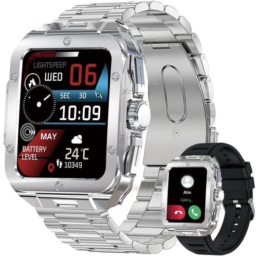 Rollstimi Smartwatch For Men, 1.85'' Full Touch Screen Smartwatch, With Heart Rate, Spo2, Sleep Monitoring. 20 Sports Mode Fitness Smartwatch, Voice Assistant, Smartwatch For Android Ios. #TOP20