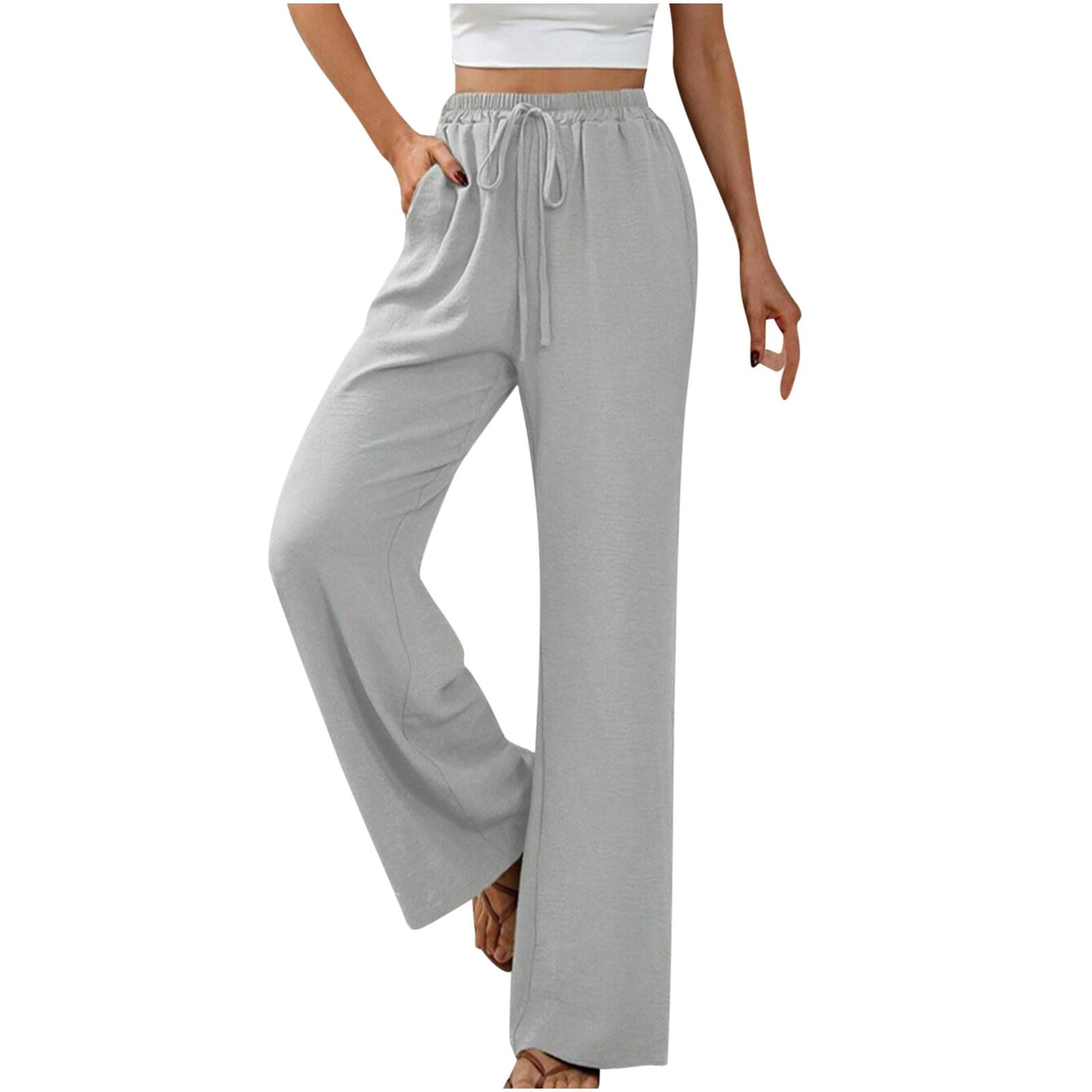 Wide Leg Dress Pants Womens Elastic High Waisted Business Casual Trousers Loose Sweatpants Palazzo Flowy Jogger Pants