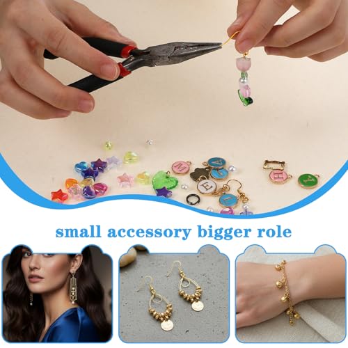Mabor 200Pcs Flat Head Pins for Jewelry Making 2 Inch, Gold Flat Head Pins T Headpins for Jewelry Making DIY Craft Earring Bracelet Necklace Pendant Supplies - Thumbnail 6
