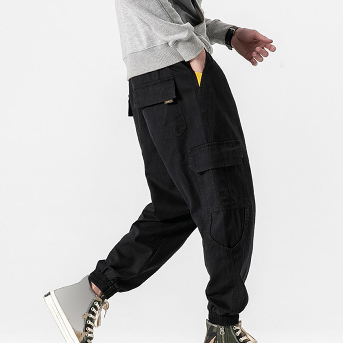 [lsjdln] カーゴパンツ メンズ チノパン ボトムス ズボン クロップドパンツ メンズパンツ かっこいい おしゃれ 作業服 ワ