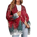 5. Personnalité et Mode:Son imprimé unique de Noël (pull moche de Noël, ugly christmas sweater) permet à ce cardigan de se démarquer. Il reflète la personnalité de celle qui le porte et son amour pour les fêtes. Véritable pull de Noël femme lumineux ou pull de Noël drôle, il allie humour et design personnalisable (pull personnalisable), parfait pour briller lors des fêtes.