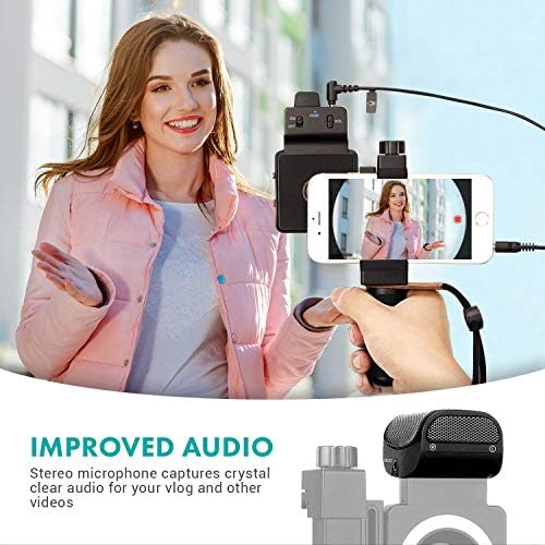 Sevenoak SmartCine by Movo - Complete Universal Smartphone Video Kit with Phone Rig, Built-in Stereo Microphone and LED Light, Wide-Angle and Fisheye Lenses - Compatible with iPhone and Android Phones