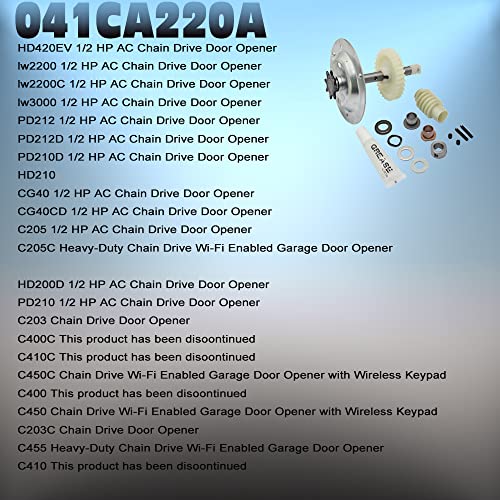 Replacement For Liftmaster 41C4220A Gear And Sprocket Kit Work With Chamberlain Sears Craftsman Chain Drive Models #TOP2