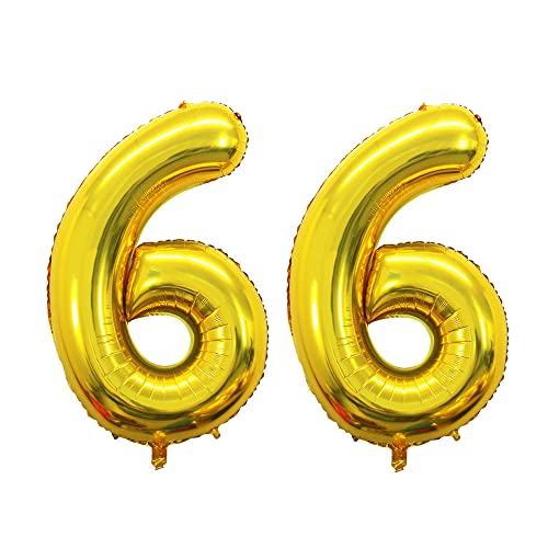 Goer 2 Pcs 42 Inch Gold Foil Balloons Number 6,Huge Number Balloons For 6Th 66Th Birthday Party Supplies Anniversary Decorations #TOP4