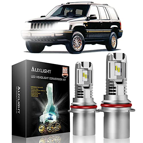 AUXLIGHT 9004 HB1 LED High Low Dual Beam Headlight Bulbs, Replacement for 1993-1998 Jeep Grand Cherokee, 12000 Lumens Plug-N-Play Conversion Kit, 6000K Cool White (Pack of 2)