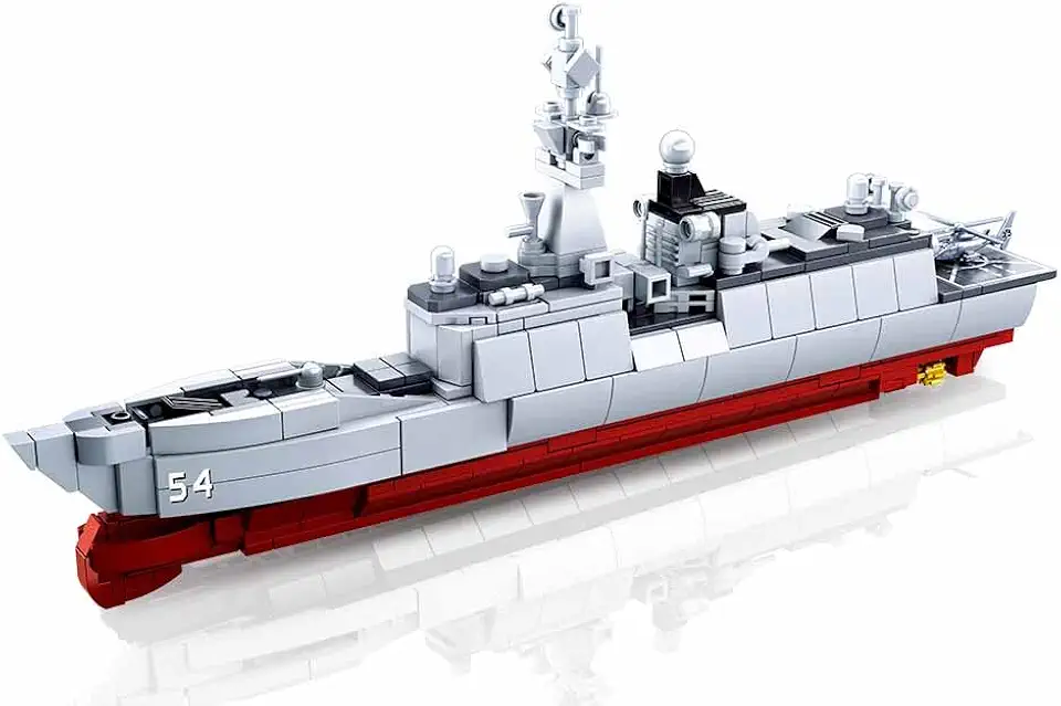 Sluban Model Bricks Series - Battleship Building Blocks 417 PCS with 4 Vehicles - For Age 8+ Years Old
