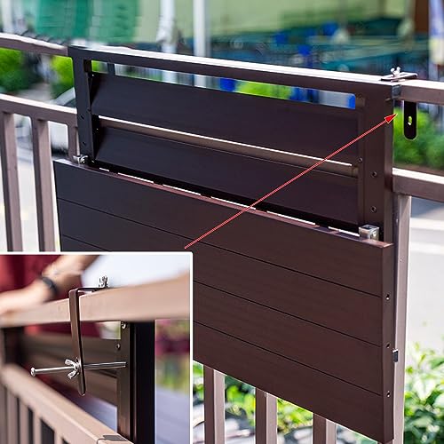 Balustrade de balcon pliable table suspendue compacte pour studio et terrasse