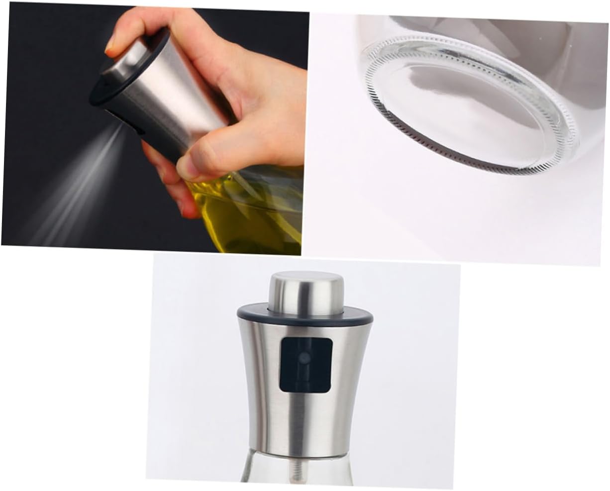 Stainless Steel Oil Sprayer Bottle Refillable Glass Dispenser for Bbq Salad Baking Roasting Frying Food-grade Materials -skid Design