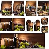 Nesphy 10 Pcs Red Wine Kitchen Decor and Accessories Set, 4 Dish Towels Kitchen...