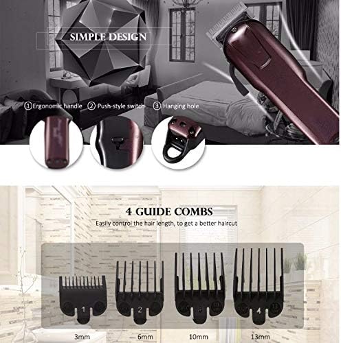 Carbon Steel Electric Professional Hair Clipper Trimmer Powerful Hair Shaving Machine Cutting Tool