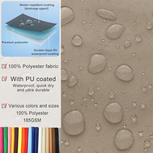 Voile d'ombrage imperméable 4.5 x 5.5 m avec oeillets extérieur