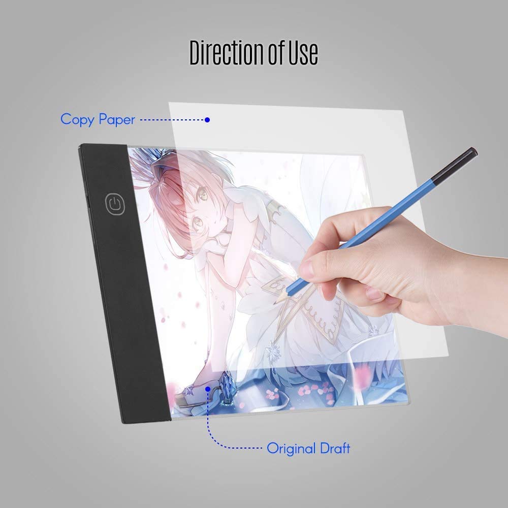 XLKJ LED Tavoletta Luminosa,Light Pad Digital Tavoletta Grafica LED Tracing Light Box Adatto per Disegnare,ecc