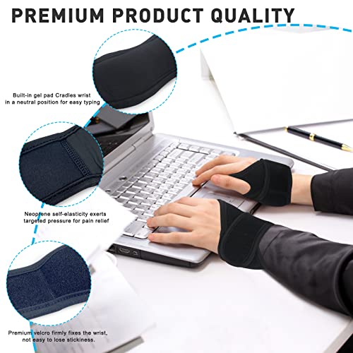 Ergonomic Gel Wrist Rest For Computer, Wearable Mouse And Keyboard Wrist Support For Easy Typing&Pain Relief, Adjustable Wrist Brace For Carpal Tunnel/Tendonitis Pain Relief/Arthritis #TOP1