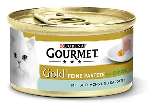 PURINA GOURMET Gold Feine Pastete Katzenfutter nass, Truthahn & Seelachs, 24er Mix-Pack (2 x 12 x 85g)