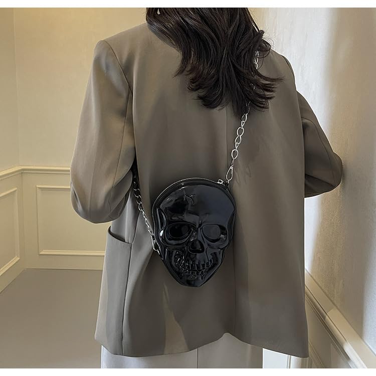 Cute Halloween Purse Skull Purse, y2k Grunge Halloween Purses and Handbags Skull Purse Novelty Purse Women Crossbody (black)2