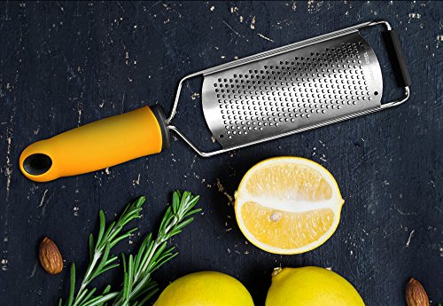 Cheese Grater, Lemon Zester Grater for Cheese, Lemon, Ginger, Garlic, Vegetables, Fruits(with Protective Cover + Cleaning Brush) - Image 5