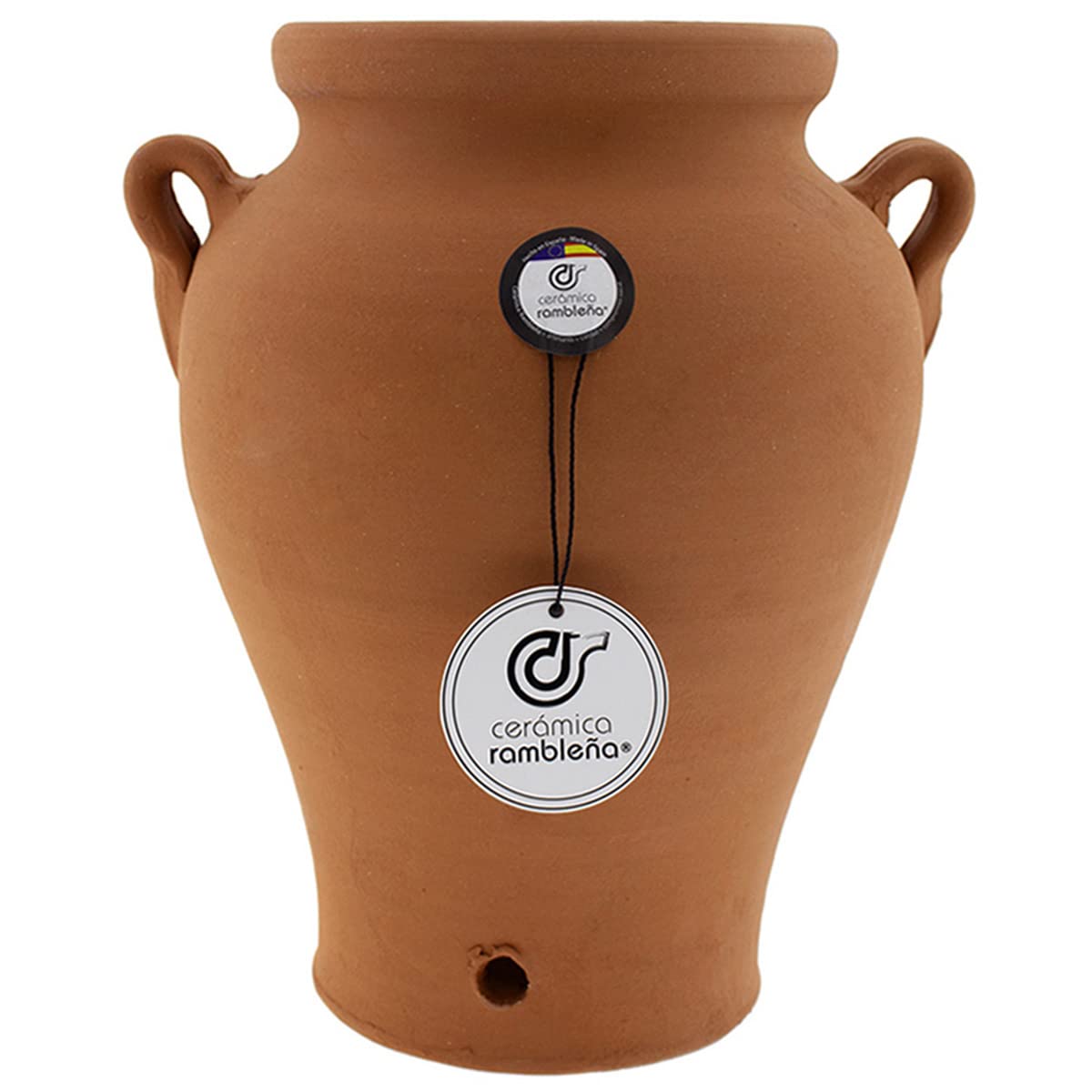 CERÁMICA RAMBLEÑA | Macetas de Barro Rojo | Maceta Grande | Macetas de Pared | Macetas Exterior | Maceta Modelo A04 | 100% Hecho a Mano | 22x17x27 cm