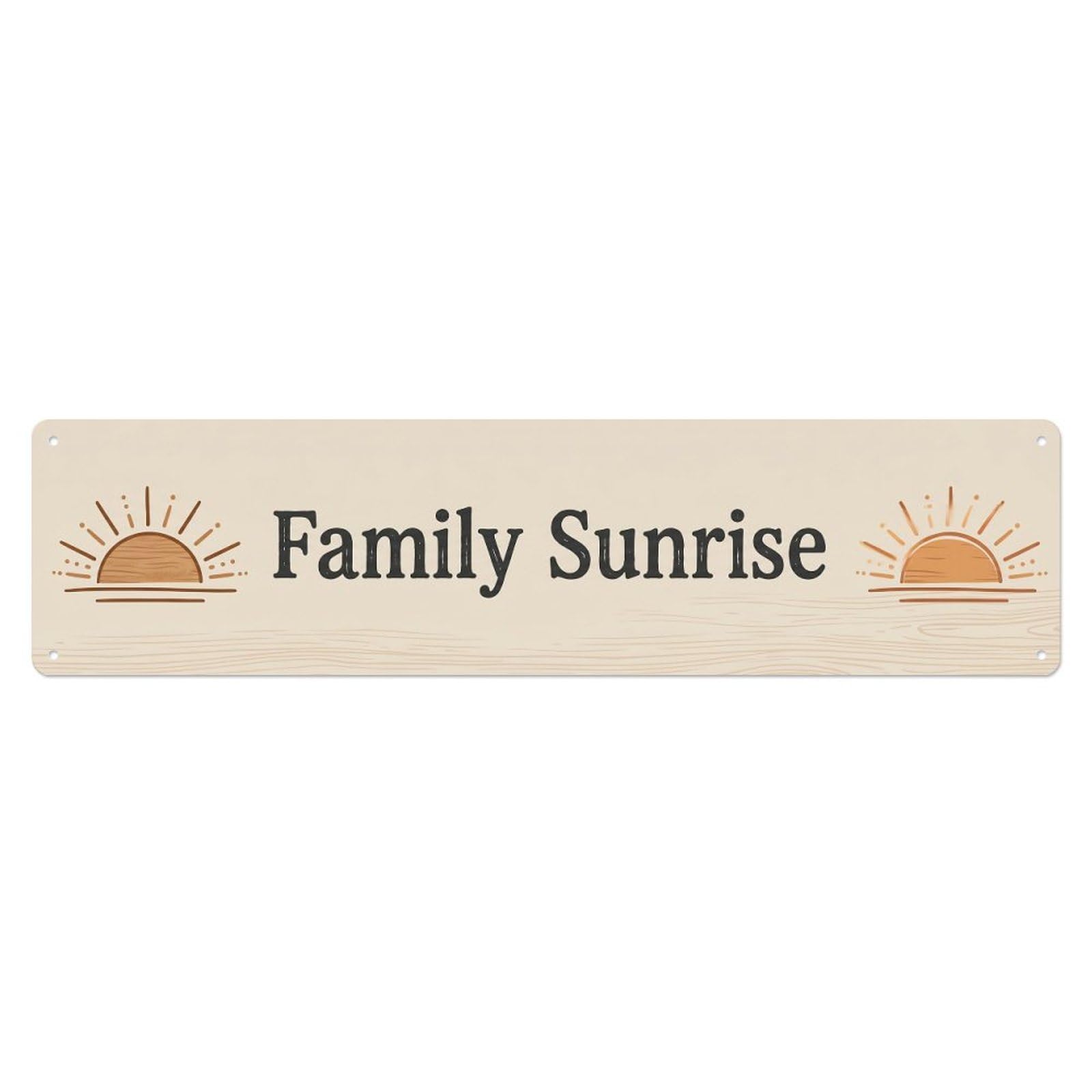 Family Sunrise Fresh Start Metal Tin Sign