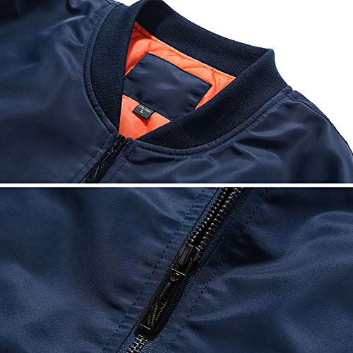 Men's Thicken Winter Warm Bomber Jacket Casual Athletic-Fit Full-Zip Winter Warm Coats Outwear4