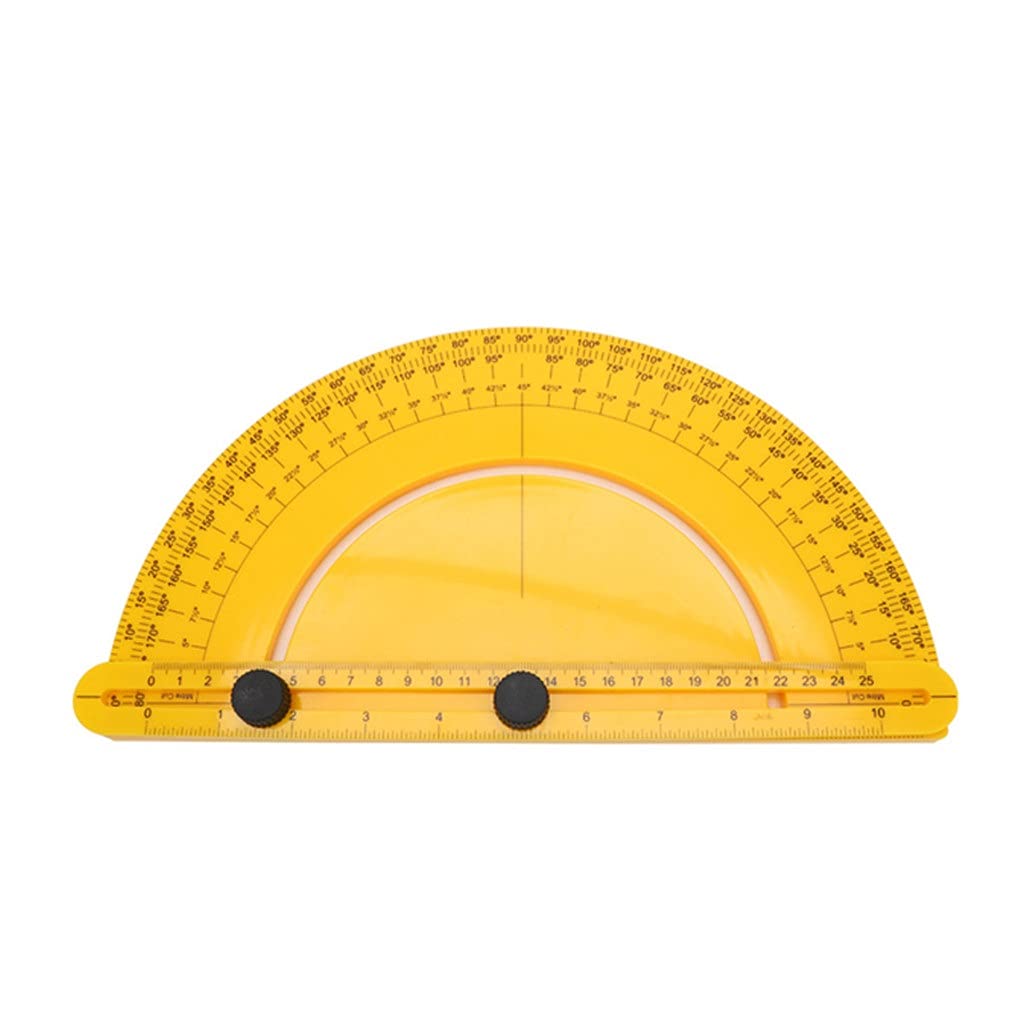 JSEIAJB Protractor and Angle Finder Woodworking Measurement Tool 0° to 180° Woodworking Angle Ruler Plastic Protractor