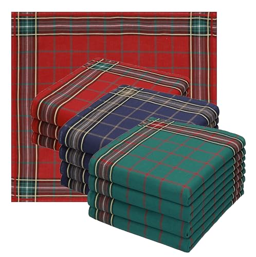 Betz 12 Stück Taschentücher Herrentaschentücher Stofftaschentücher Damen- Männertaschentücher Set Leo 8 100% Baumwolle Größe 40x40 cm Dessin 1