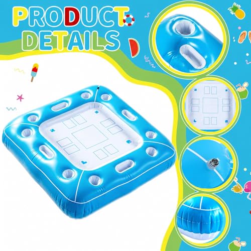 Table Flottante pour Piscine et Table de Cartes Gonflable - 3
