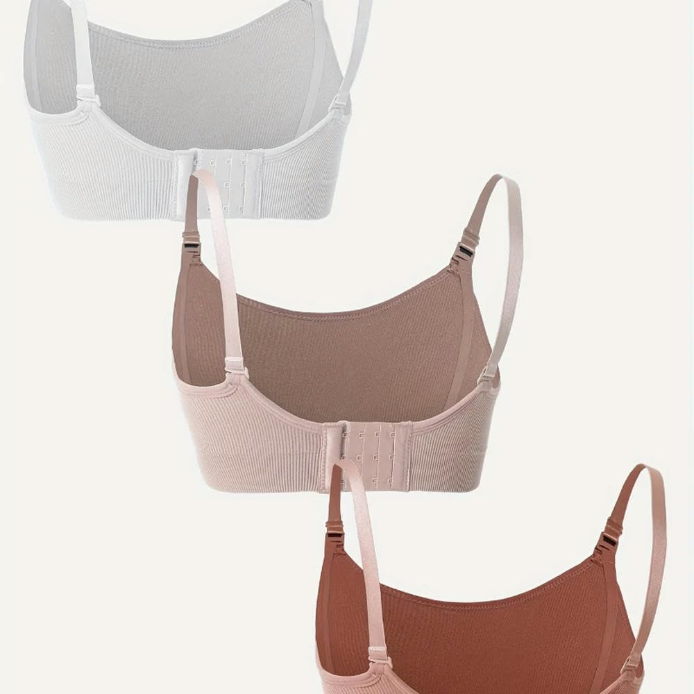 ZBDP 3 PCS Set Traspirante Frontale Aperto Allattamento Maternità Biancheria Intima Gravidanza Coppa Piena Senza Fili Confortevole Reggiseno Allattamento al S