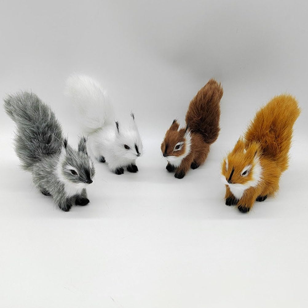 Happyyami Squirrel Ornament 4.72In Realistic Garden Animal Decor Outdoor Simulation Figurine for Home Landscape Accent - Image 4