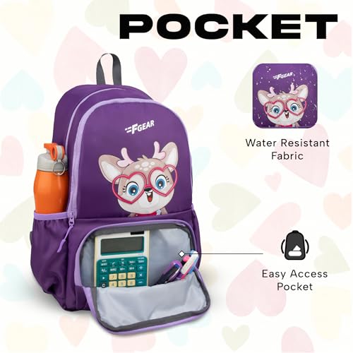 Image of F Gear Little Magic Dark Purple 22 L Backpack|For Primary School|Tuition|College|Picnic Outing Backpack|Trendy & Stylish |Best Bags For Everyday Use For Girls Boys Kids Adults Men & Women|Gifting Bag