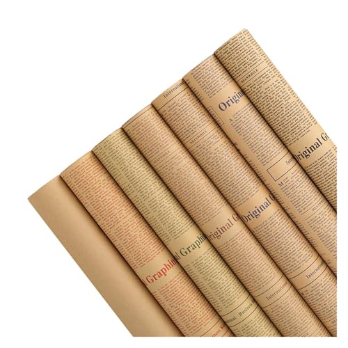 Papier d'emballage de fleurs en kraft vintage de 50x70 cm pour bouquet naturel