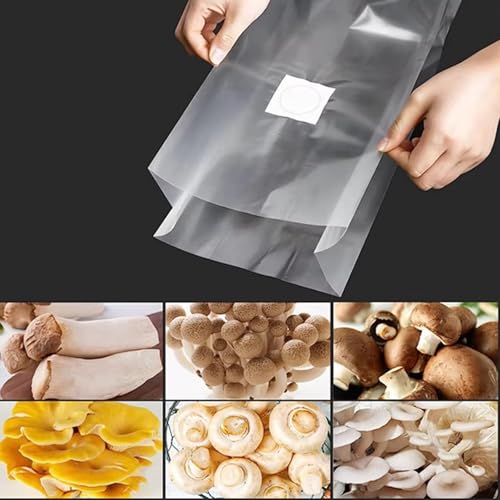 Zenrok Mushroom Grow Bags, 50 Pack Mushroom Spawn Bags, 5" x 4" x 20", 6 Mil Thick Durable,Tear Resistant, 0.2 Micron Porosity Resistant High Pressure Spawning by Zenrok - Image 6