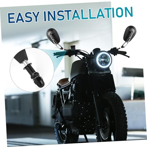 Espejos retrovisores de aluminio ajustables para manillar de scooter y ATV 7
